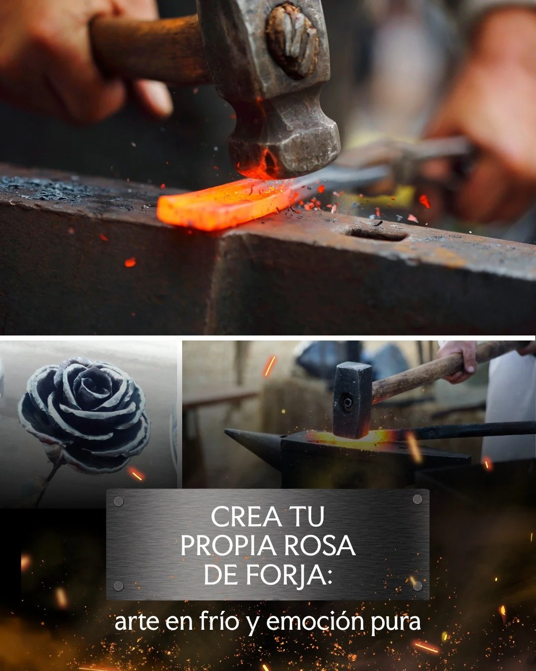 🌹 El curso de rosas de forja es una experiencia creativa, accesible y perfecta para quienes desean hacer un regalo artesanal con mucho car&aacute;cter. En una sola sesi&oacute;n puedes crear hasta 4 rosas met&aacute;licas con t&eacute;cnicas en fr&i
