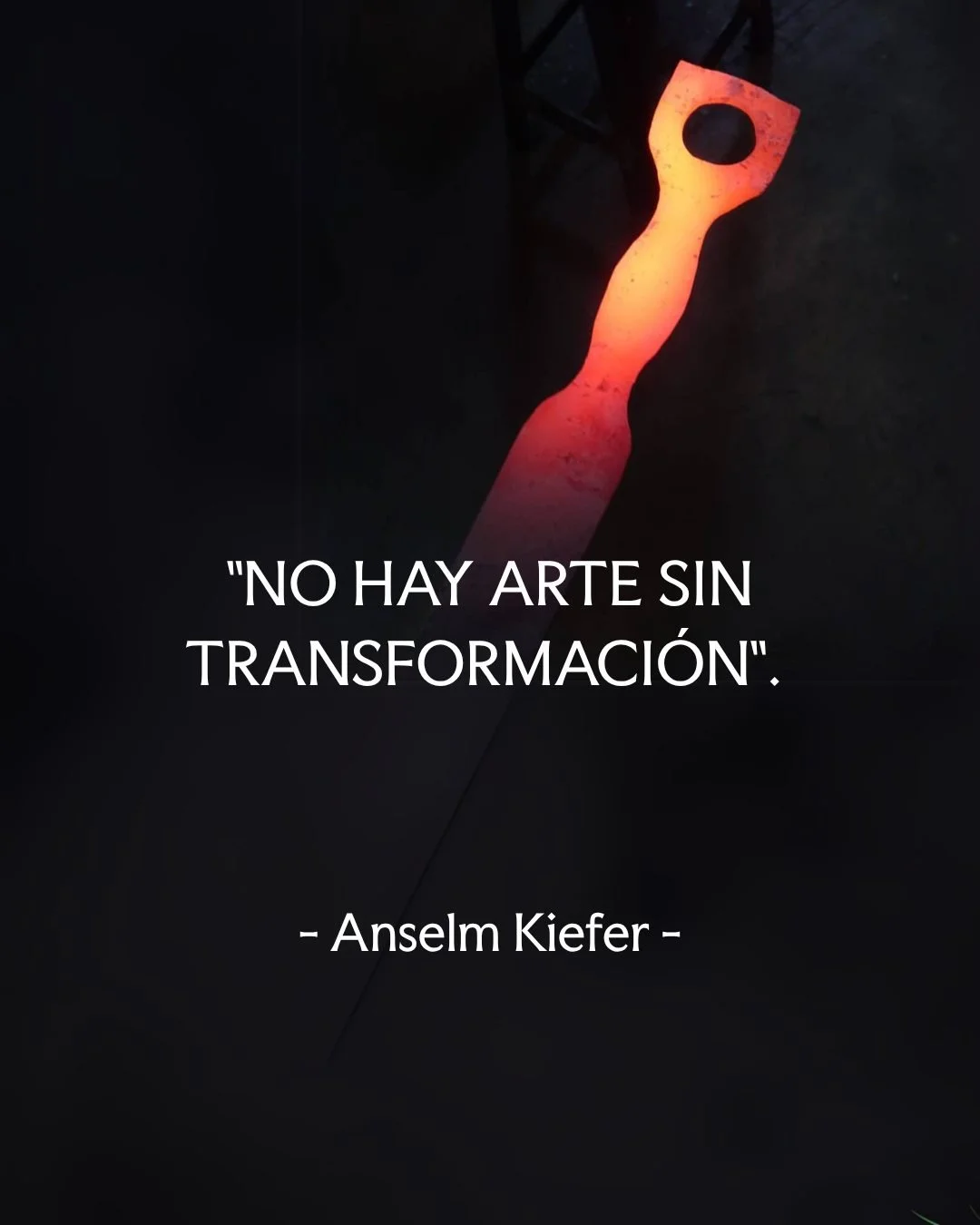 🔥 Todo arte exige transformaci&oacute;n. En el taller, esa transformaci&oacute;n es visible, tangible y profunda: una barra de acero se convierte en herramienta, en regalo, en s&iacute;mbolo. Pero el cambio real ocurre tambi&eacute;n en quien lo for