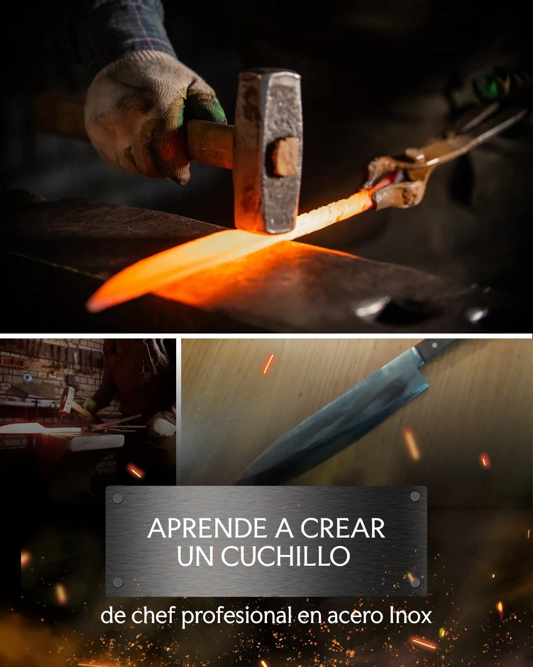 👨&zwj;🍳 El curso de cuchillo de chef en acero inoxidable es ideal para quienes buscan una herramienta de cocina duradera, resistente y funcional. Aqu&iacute; trabajamos hoja alimentaria y mango de wengu&eacute; para lograr precisi&oacute;n y bellez