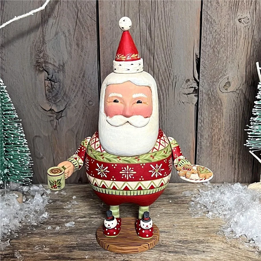 New holiday pre-order designs are available through my website. I&rsquo;ll be carving these through the fall and shipping in time to enjoy for the season. These jolly fellows would love to celebrate the holidays with you! ✨🎄✨ 

#christmasdecor #chri