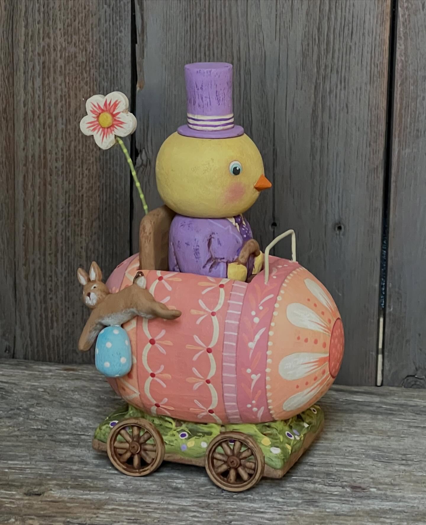 Beep Beep! .. A fresh batch of spring carvings have rolled in to my website. Just in time to say goodbye to winter and welcome in spring! 

#spring #easter #easterdecor #easterbunny #gregguedel