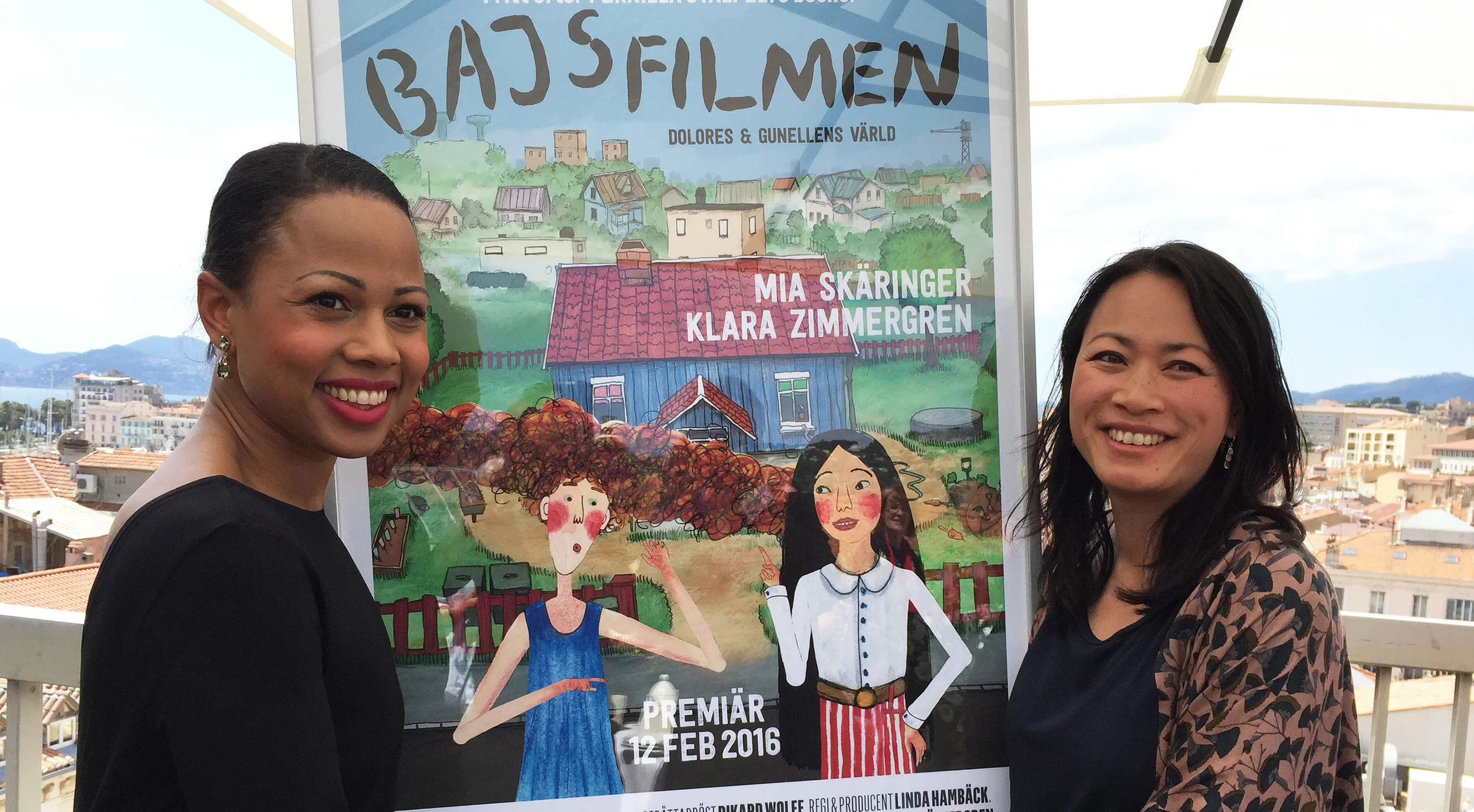 The Minister of Culture Alice Bah Kuhnke and director Linda Hambäck in Cannes 2015