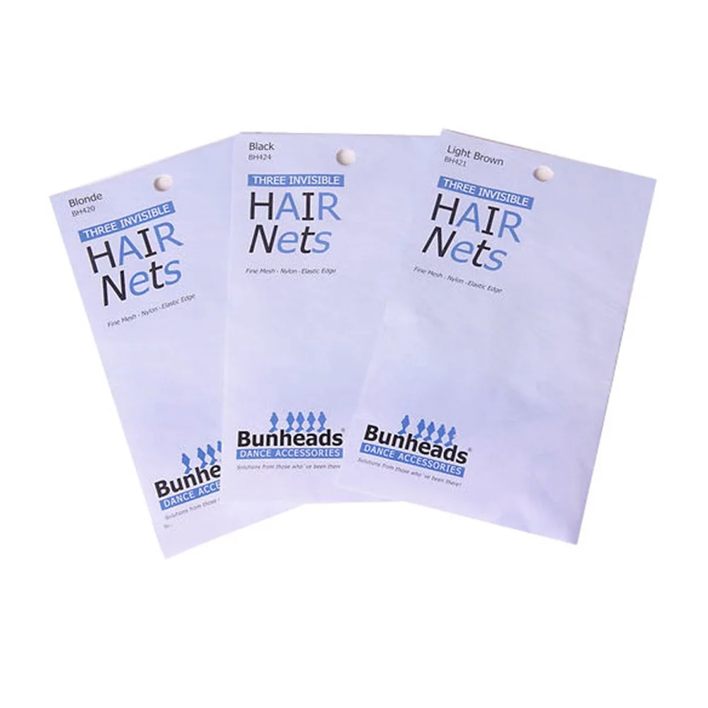 Bunheads Hair Nets - 3 Hair Nets per Package