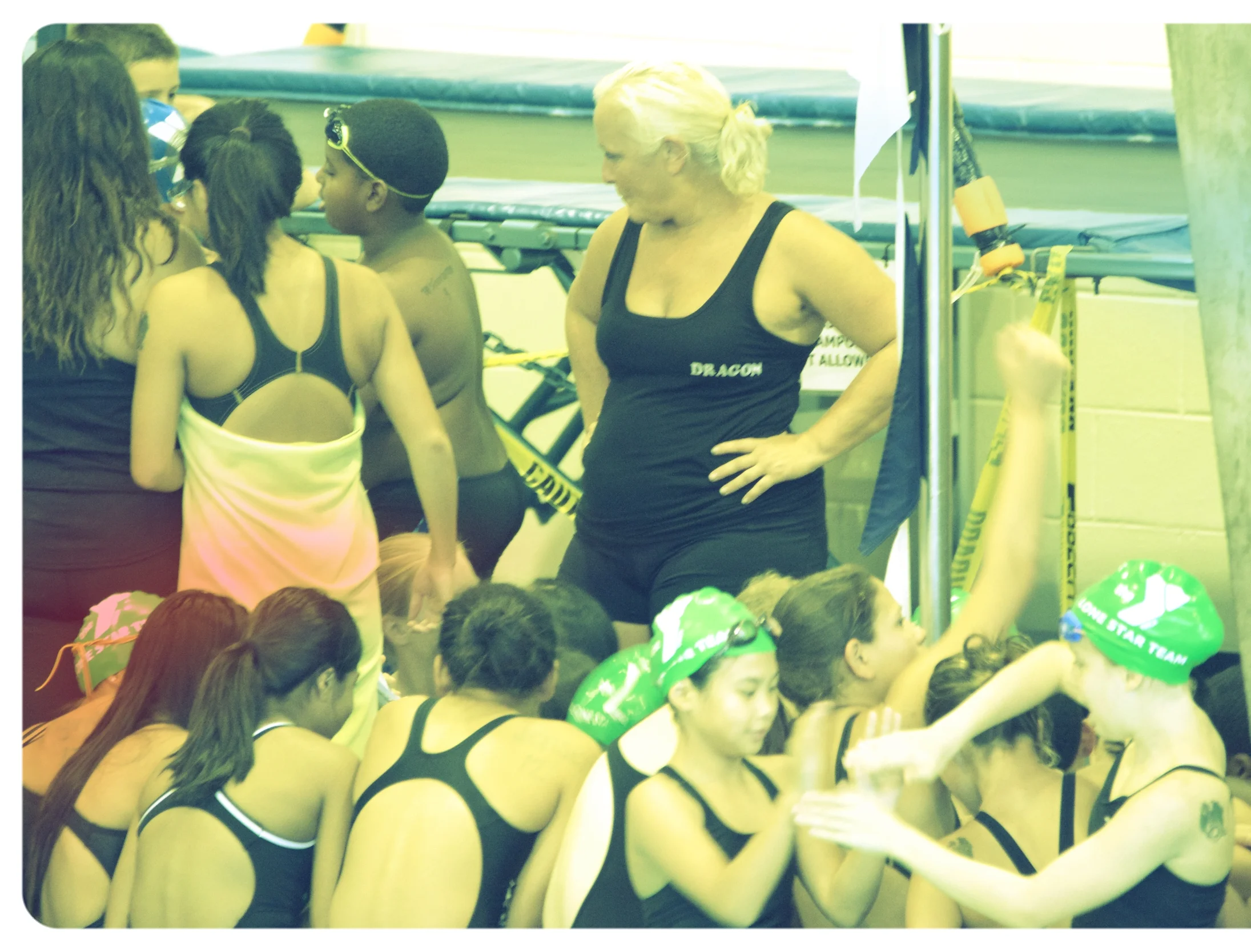 Coach Laura with her State Champion Swim Team (Aug 2015)
