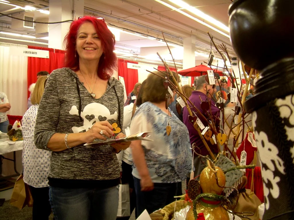 Karin will put my heart on her beautiful lit tree in her home with all her special, collectable items. The Osage Orange wood will certainly sparkle with the lights. Thanks Karin!