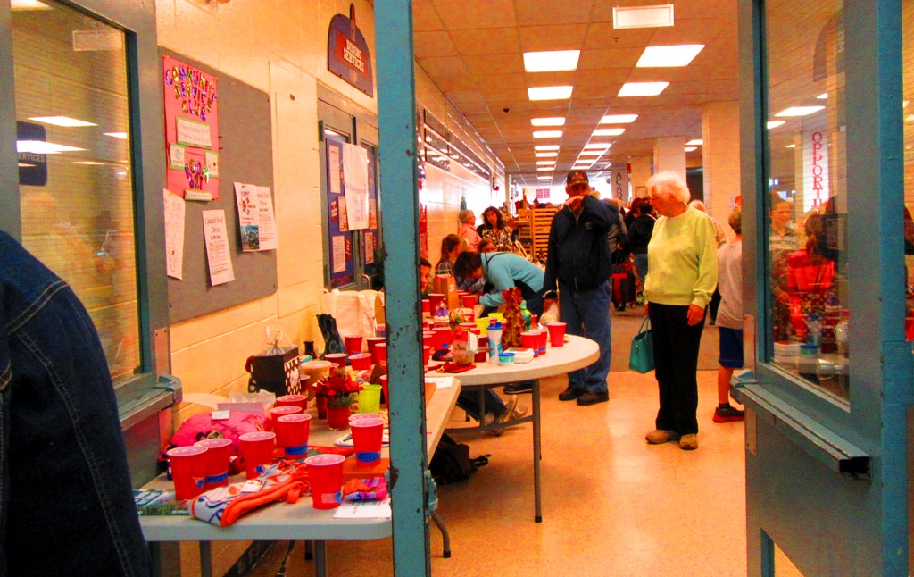 the raffle section in the lobby