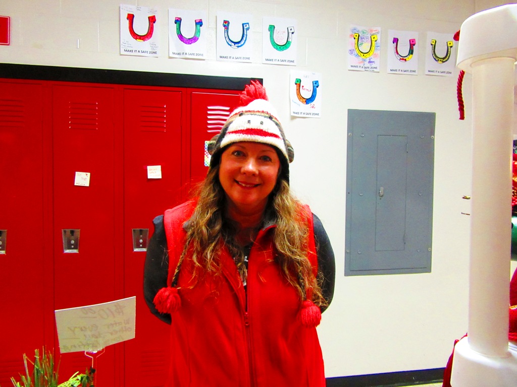 Lisa, the epitome of bright, winter comfy-ness!