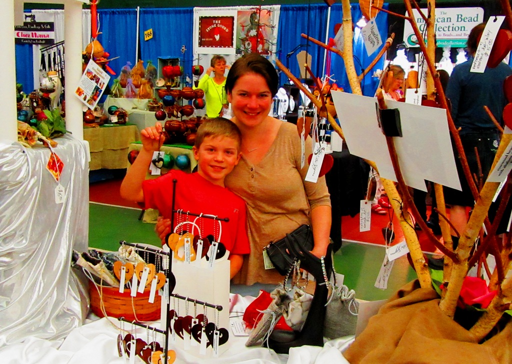 Noah and his mom, Jessica, purchased this adorable rosewood heart for his grandmother. Thanks you two!
