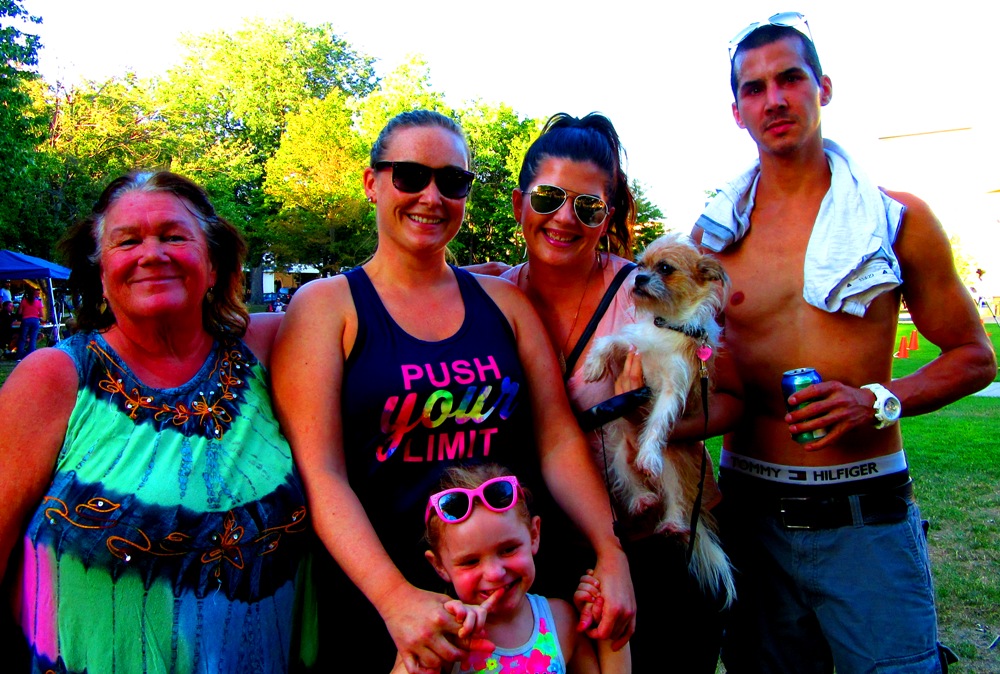 This was my family and dog on a leash last year in August.