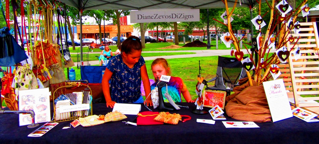 My nieces daughters, Aundrea and Scarlett, came by with Nanny to help me with my booth.