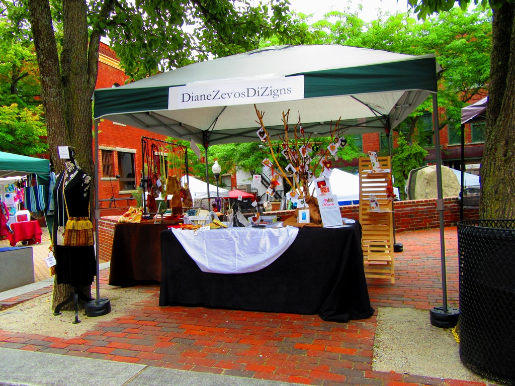 My booth on the elevated stage area.