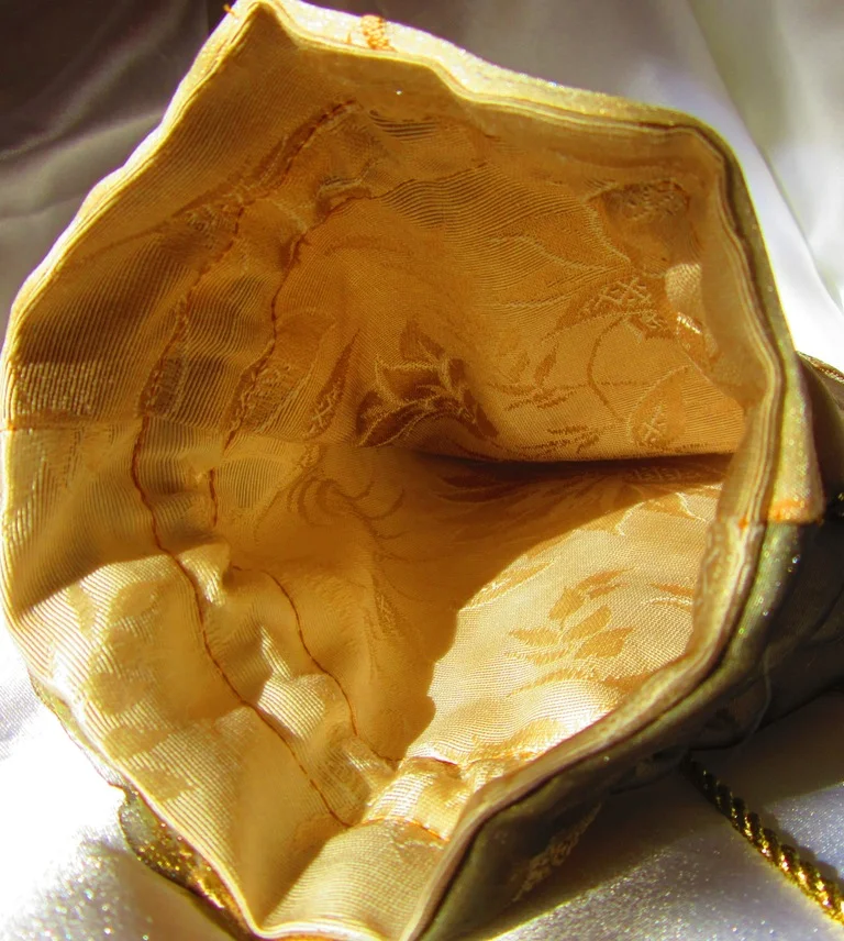 satin lining of wedding/gift bag