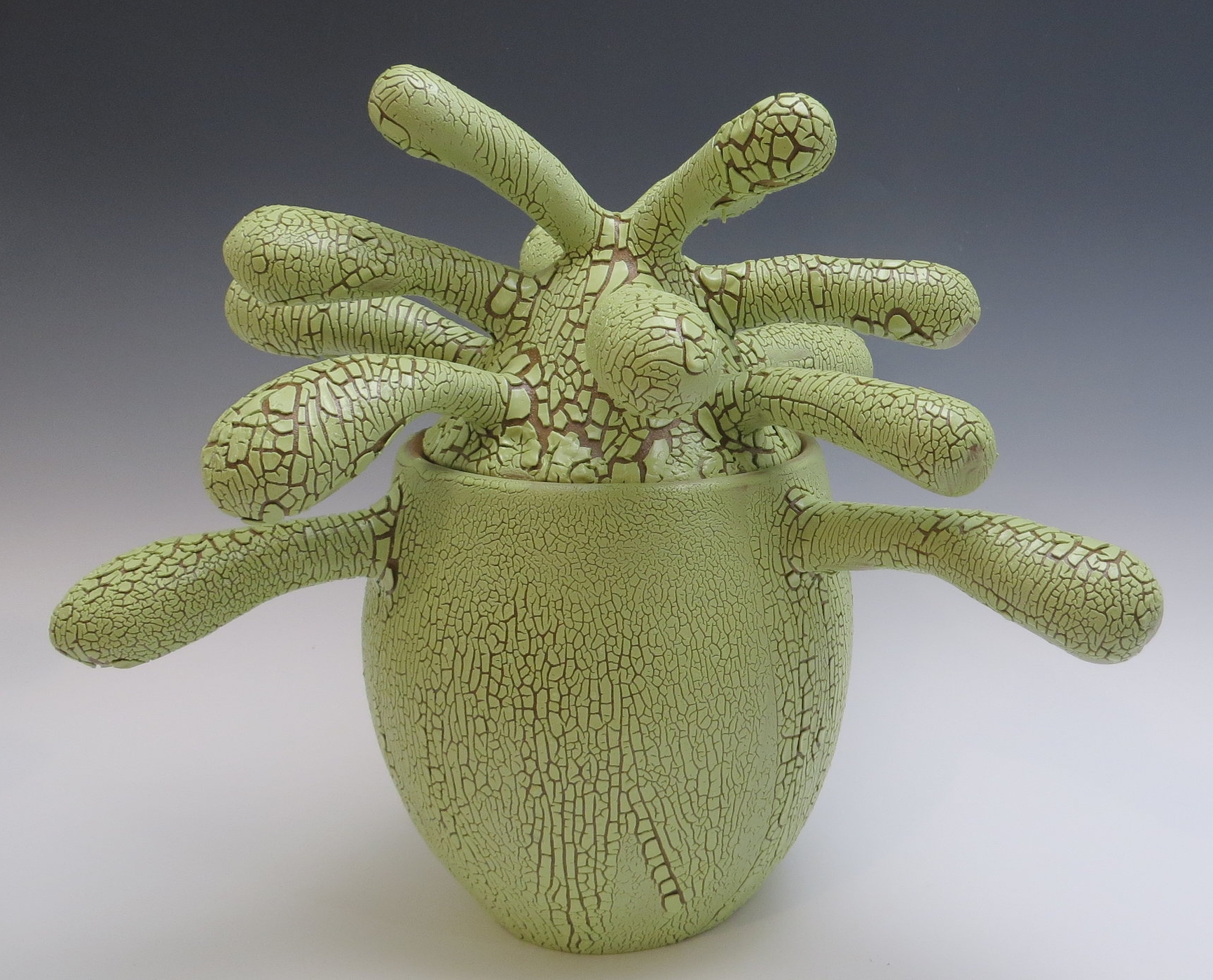 Large Green Ornamental Jar