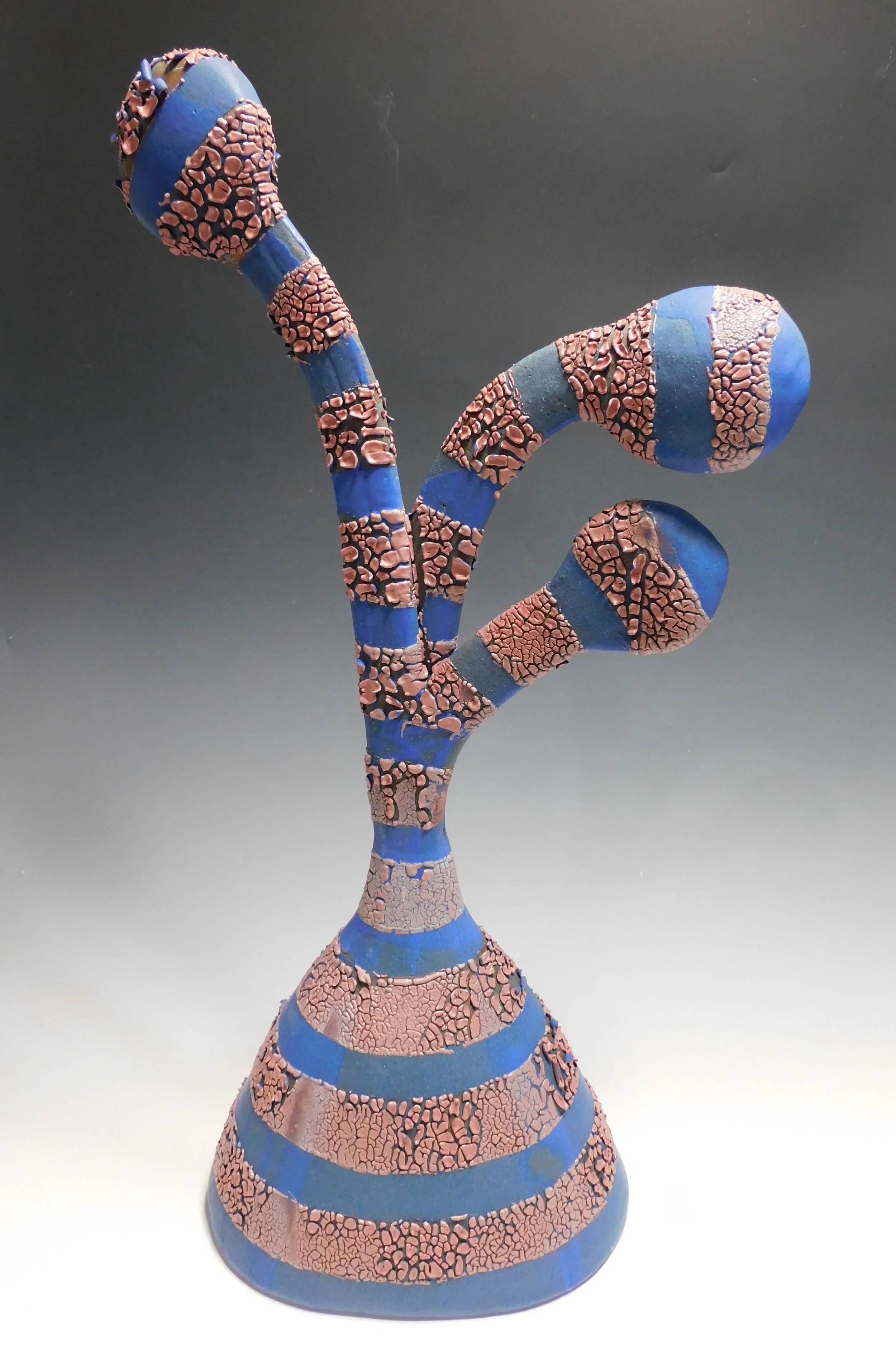 Pink and Blue Three Stemmed