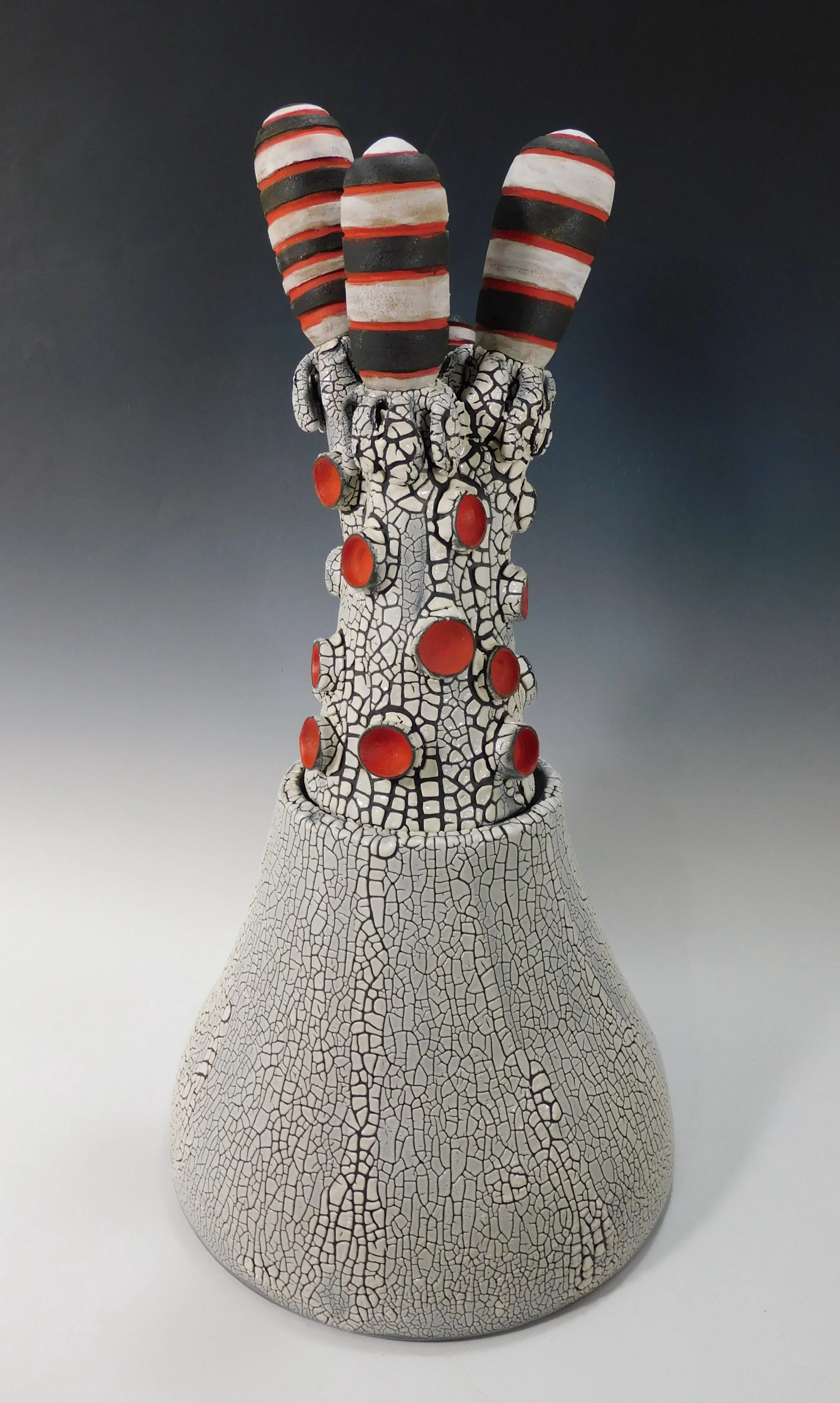 Striped Triple Budded Jar