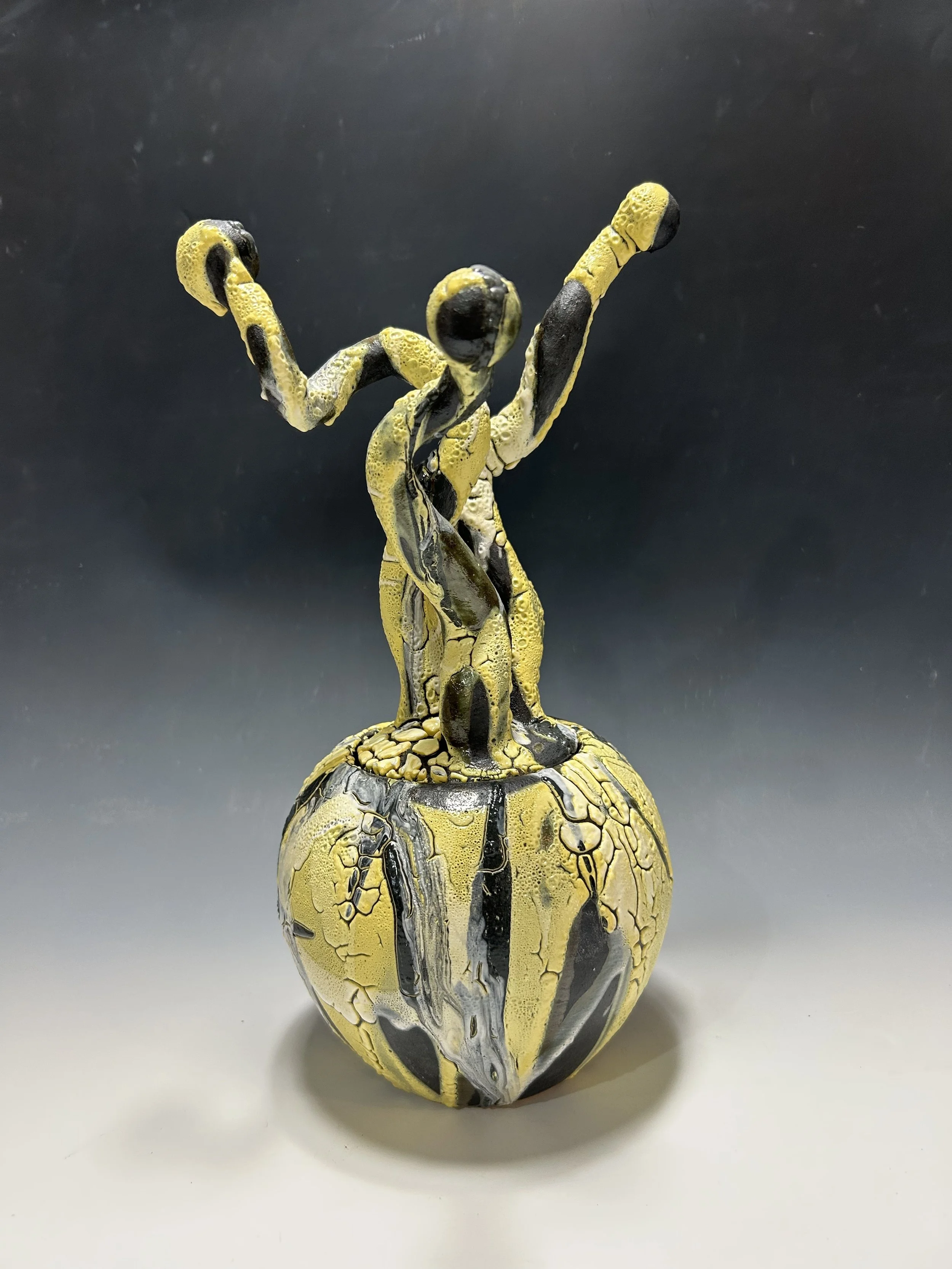 yellow and black three branched jar..,,.jpg