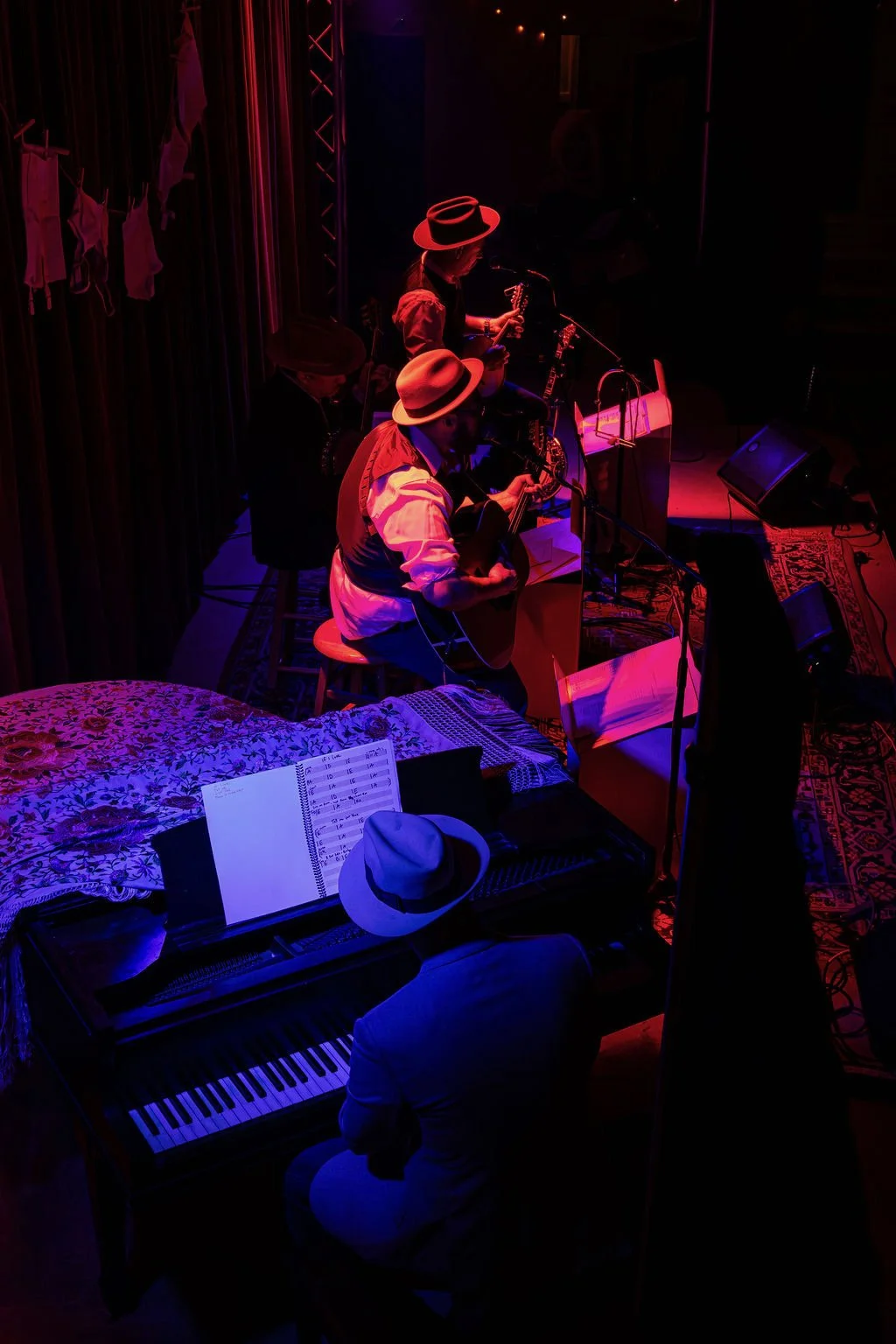 Darby Wolf, Jerry Ezold, Adam Braunschweig, the valley strummers
