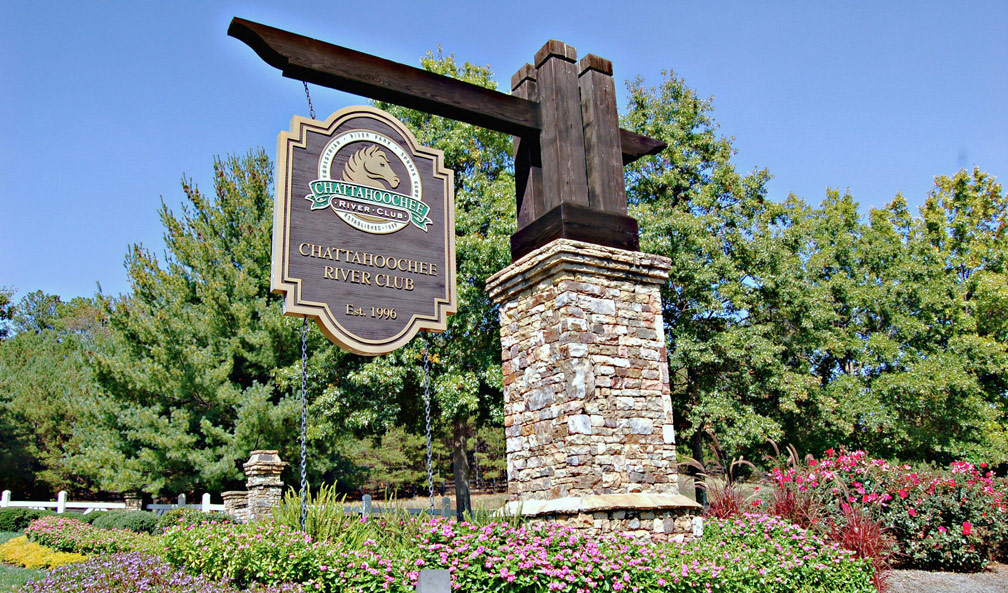 Chattahoochee River Club Sign Posts