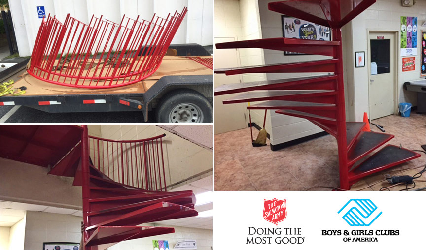 Boys and Girls Club Metal Staircase