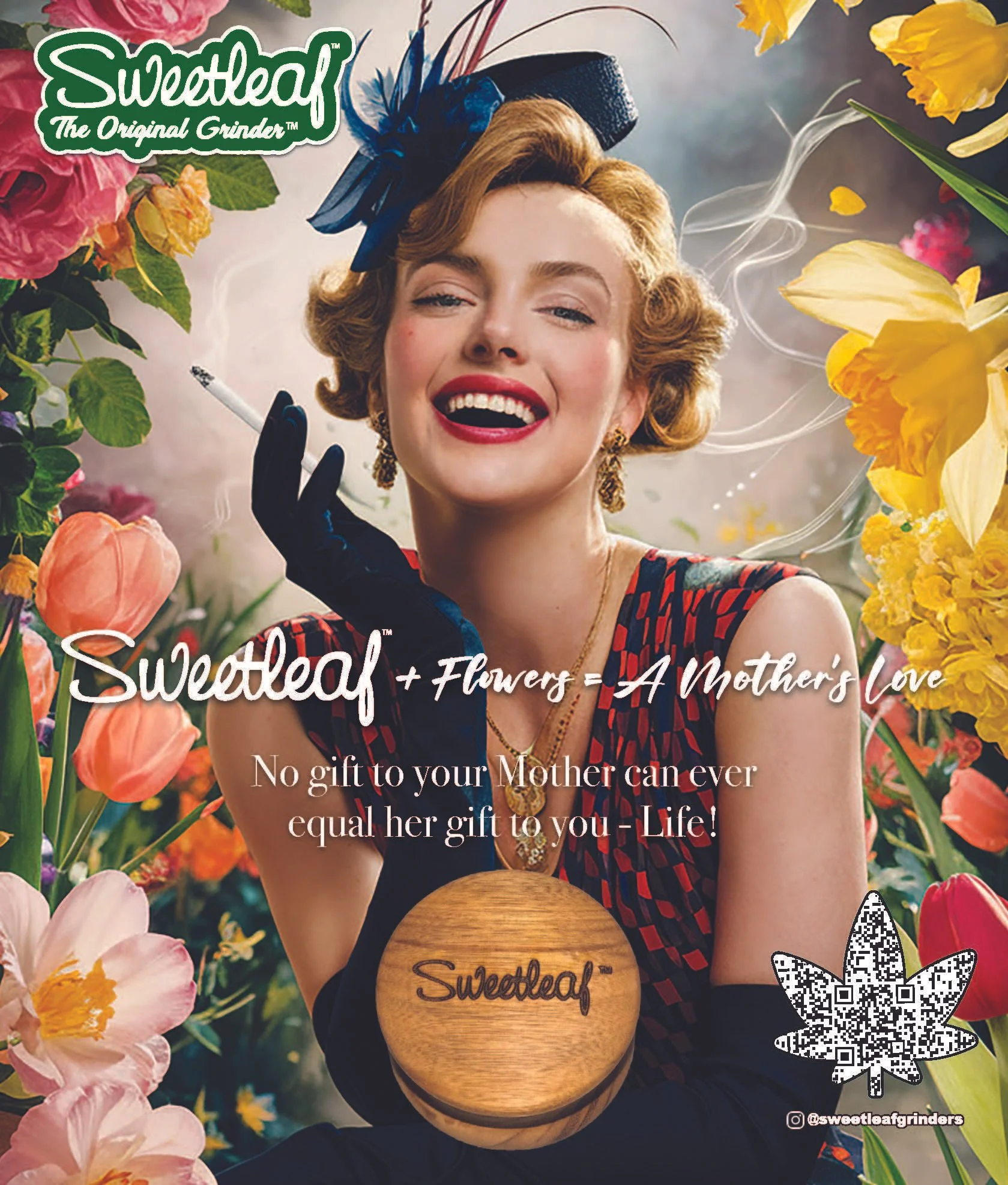 Sweetleaf Grinder 1/4 Page Ad for LEAF Magazine