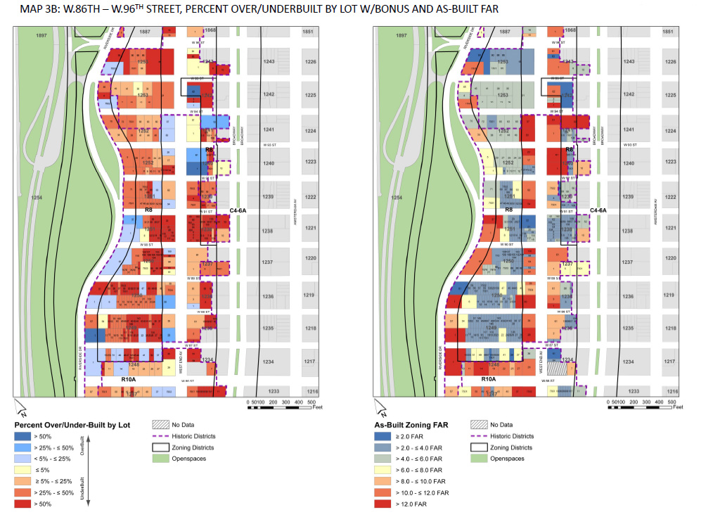 Upper West Side Build Out Analysis (2012): Provided an analysis of the impact on future development of the recently adopted Riverside – West End Avenue Historic Extension and the existing historic districts between Broadway and Riverside Drive and West 70th Street to West 109th Street.