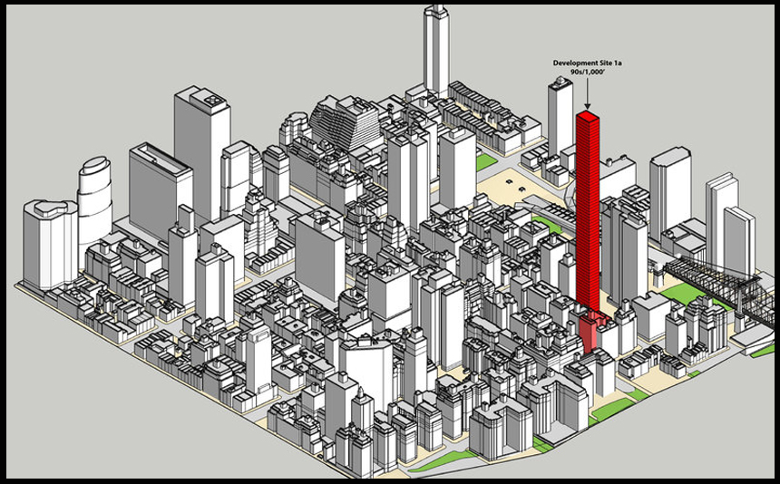 Sutton Place: Developed Narrow Street Tower-on-a-Base Zoning/Adopted 2017