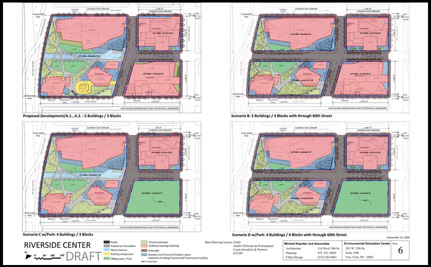 Riverside Center @ Riverside South: Analysis of Proposed and Alternative Site Plans