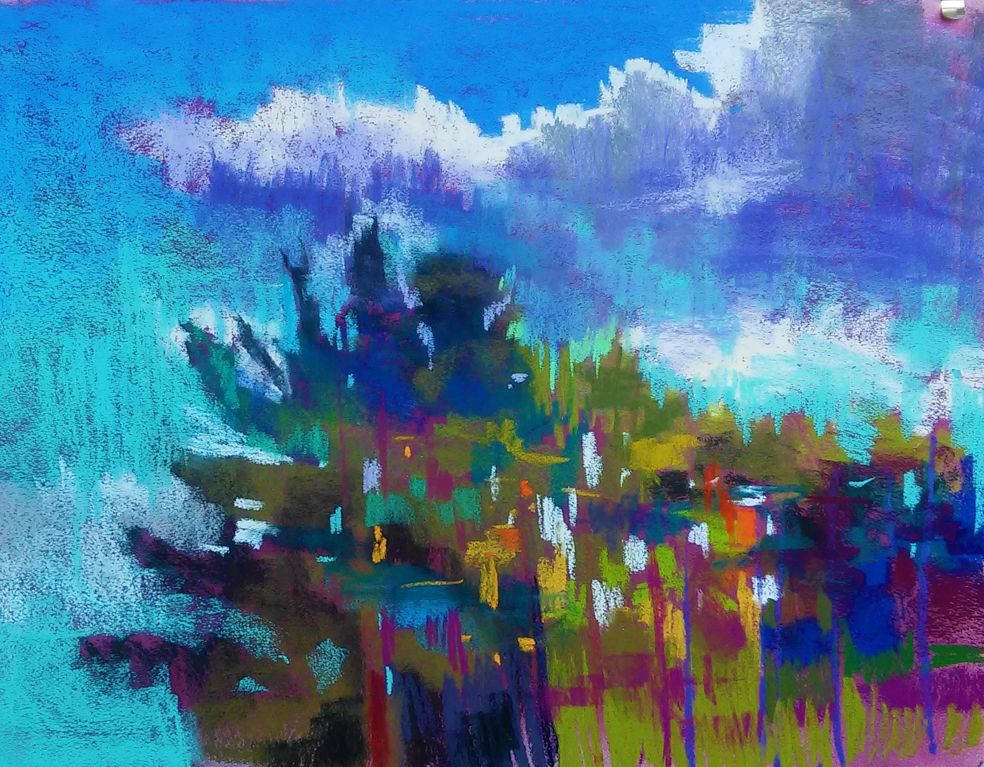22x30 Pines Across the Way Watercolor Paper AVAILABLE