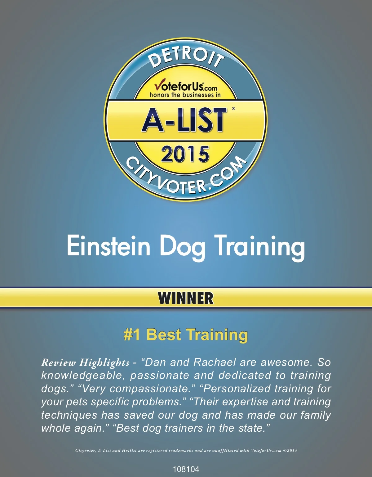 Einstein Dog Training
