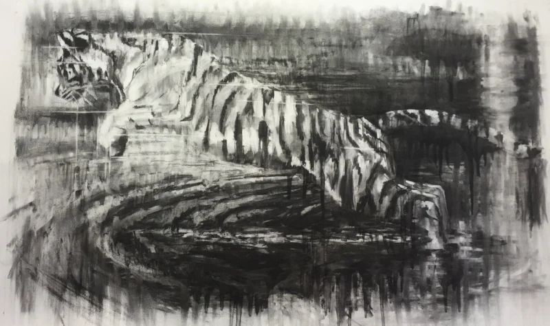 UNKNOWN TIGER *SOLD* Charcoal 860 x 1270mm