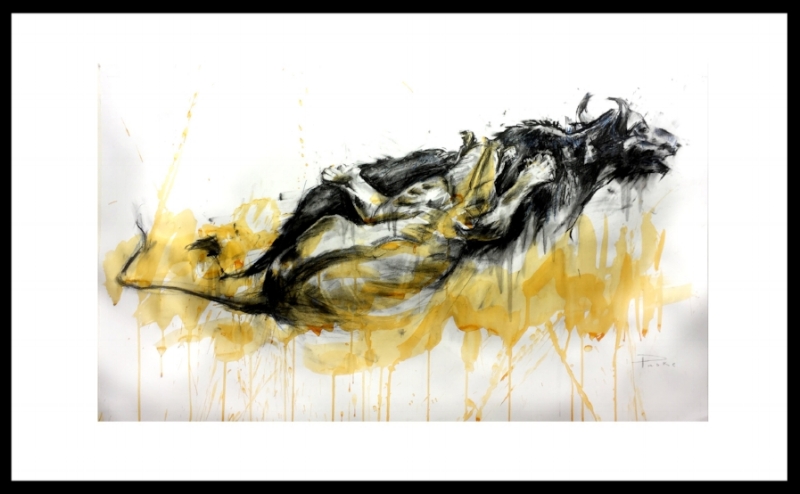 THE KILL *SOLD* Charcoal and Indain Ink 860 x 1270mm