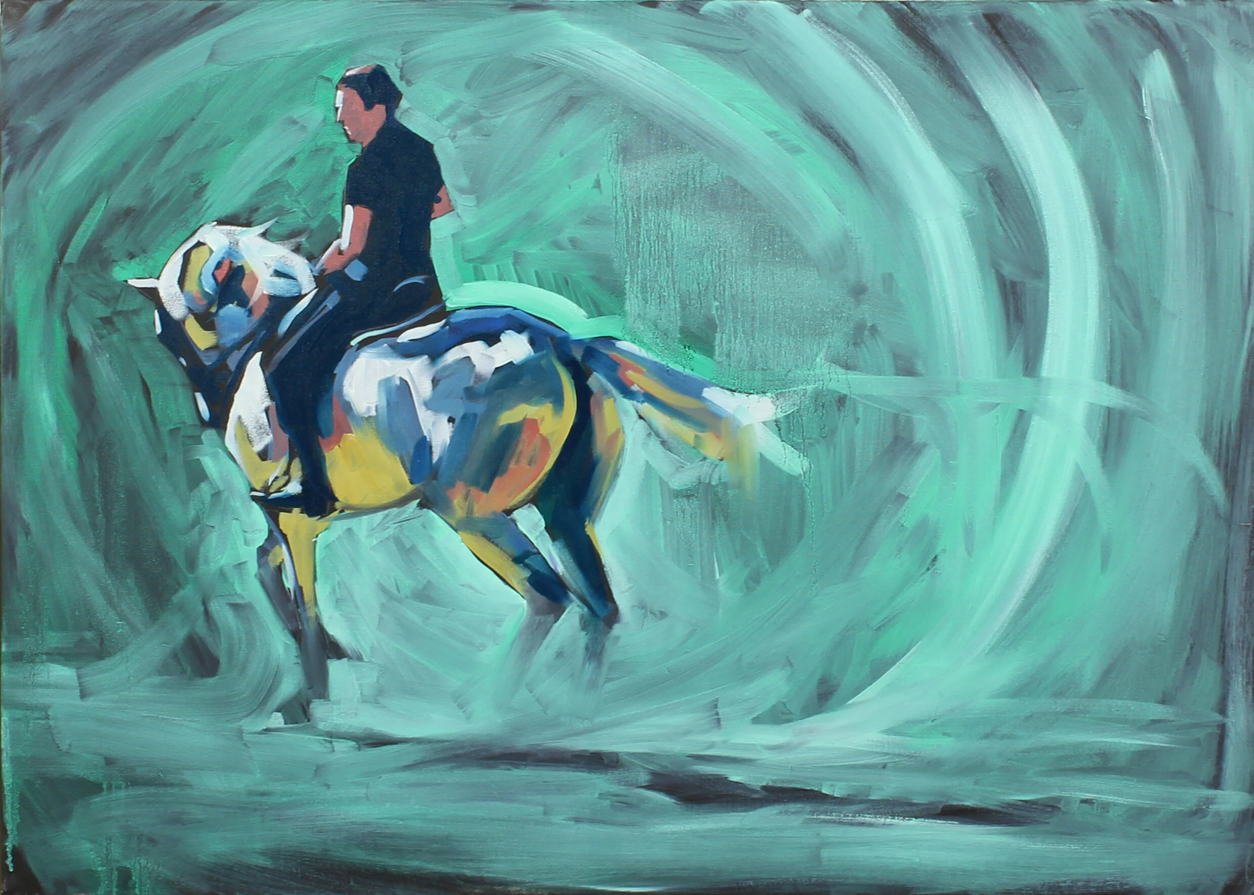 8. The perfect practice (Royal Andalusian School of Equestrian Art) , oil on canvas, 87x67cm, POA