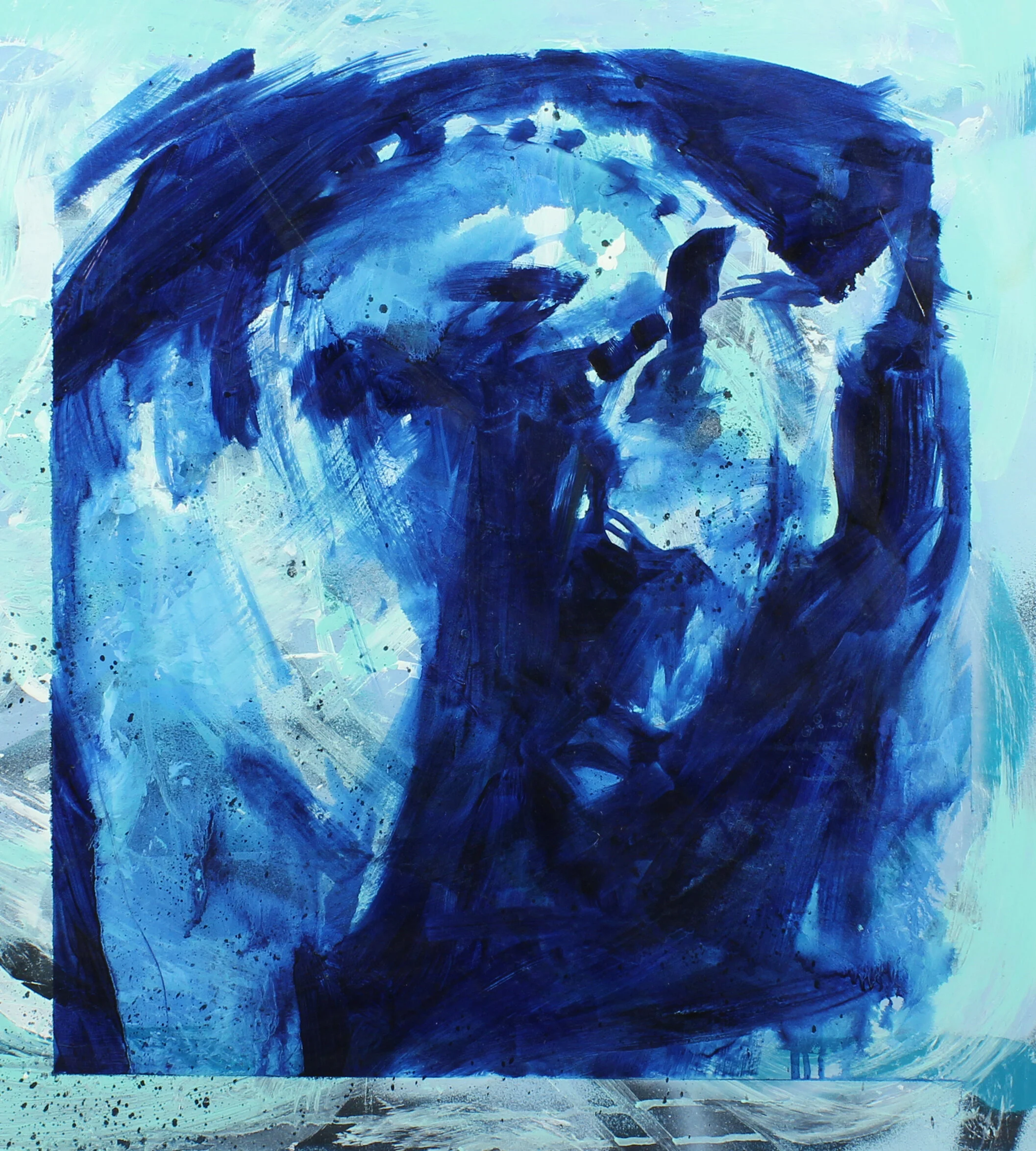 28. Into the blue (Ancient Greece) , oil on canvas, 76x77cm, POA
