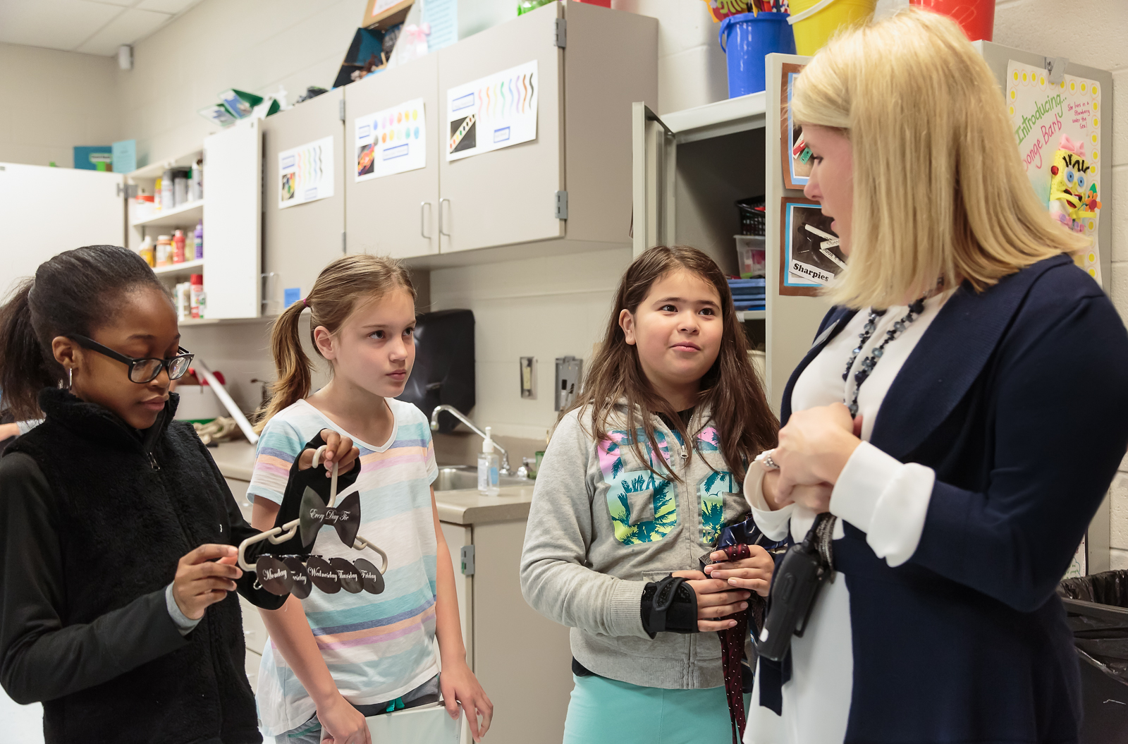   Through the Design Theory process, students create a simple machine to solve a problem, says assistant principal  Stacey Pickett.  &nbsp;“The students built their own prototypes, and they’ll be presenting their projects to the students,” using the 