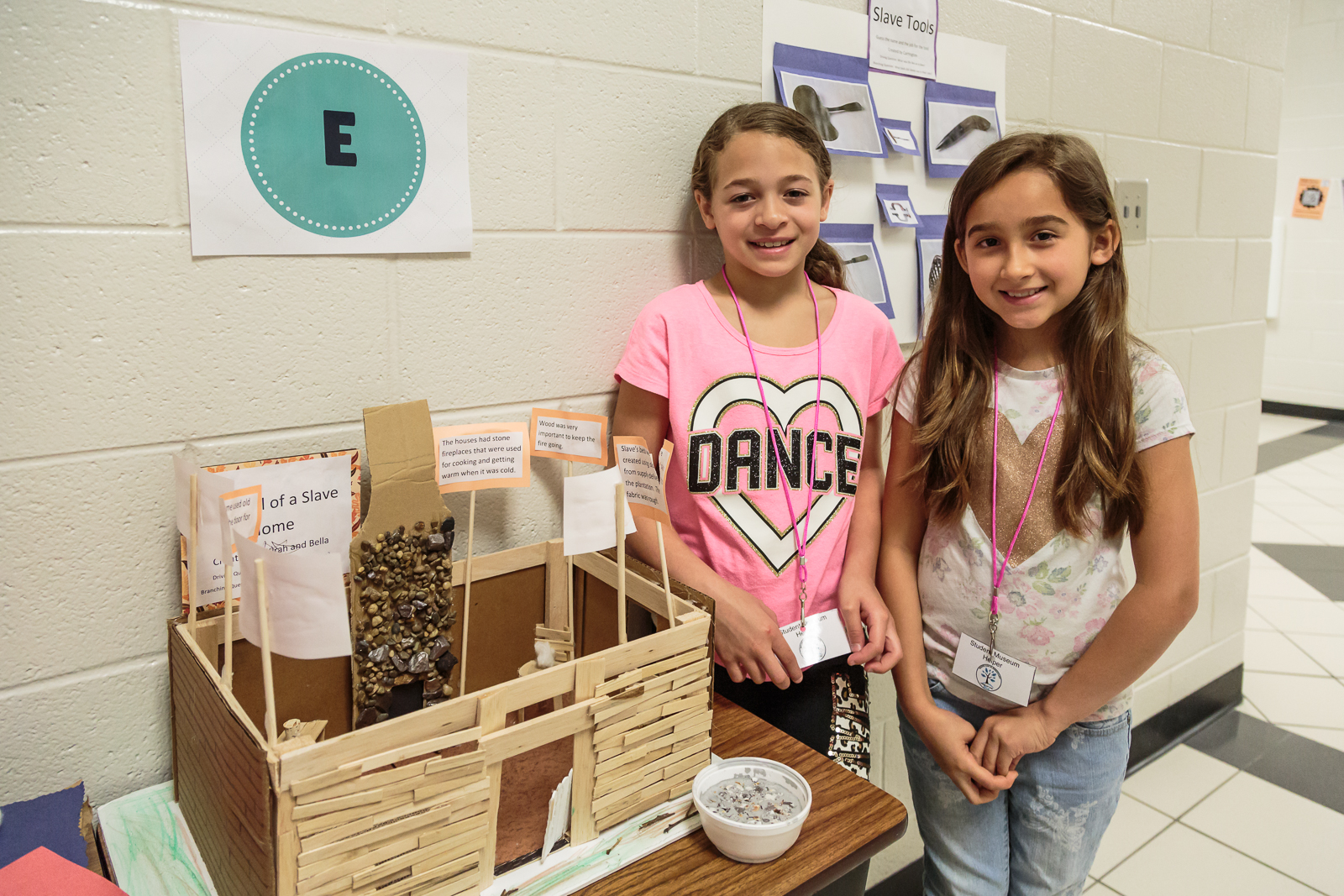 Students Bella, Kira, Carrington, and Tristan worked as a team to depict the lives of plantation slaves.