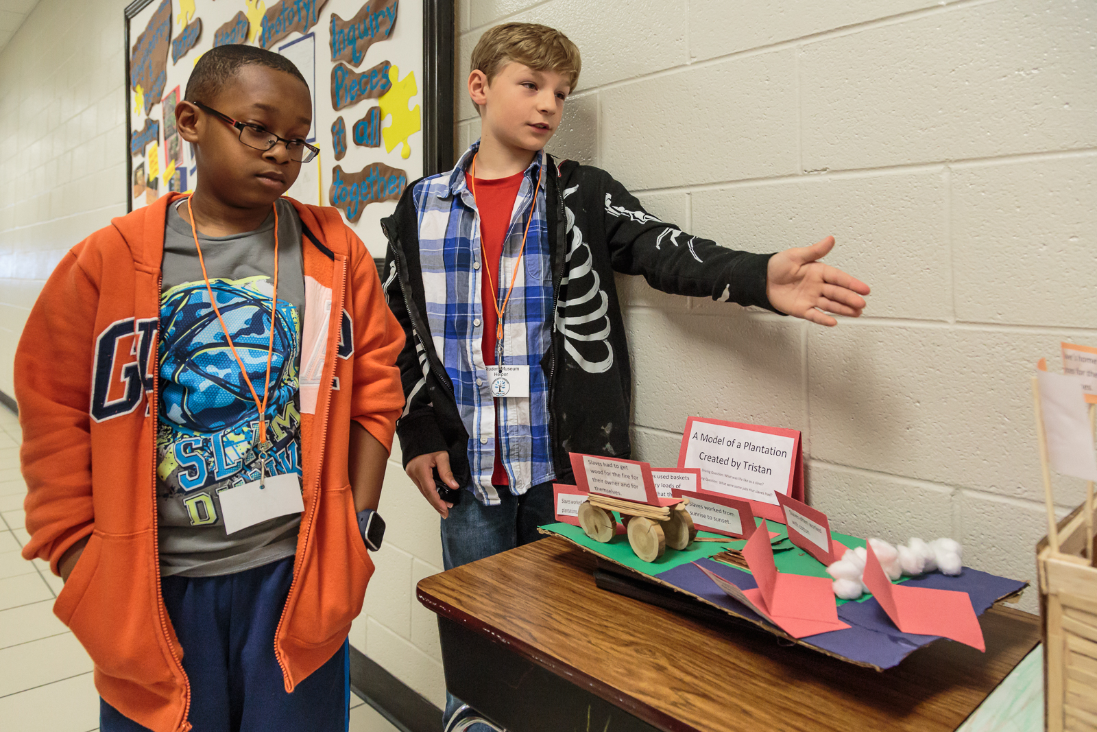   The students recreated tools used by slaves, built a replica of slave quarters, and a created a learning game to show the items slaves invented to improve their daily lives and to accomplish tasks more efficiently.  