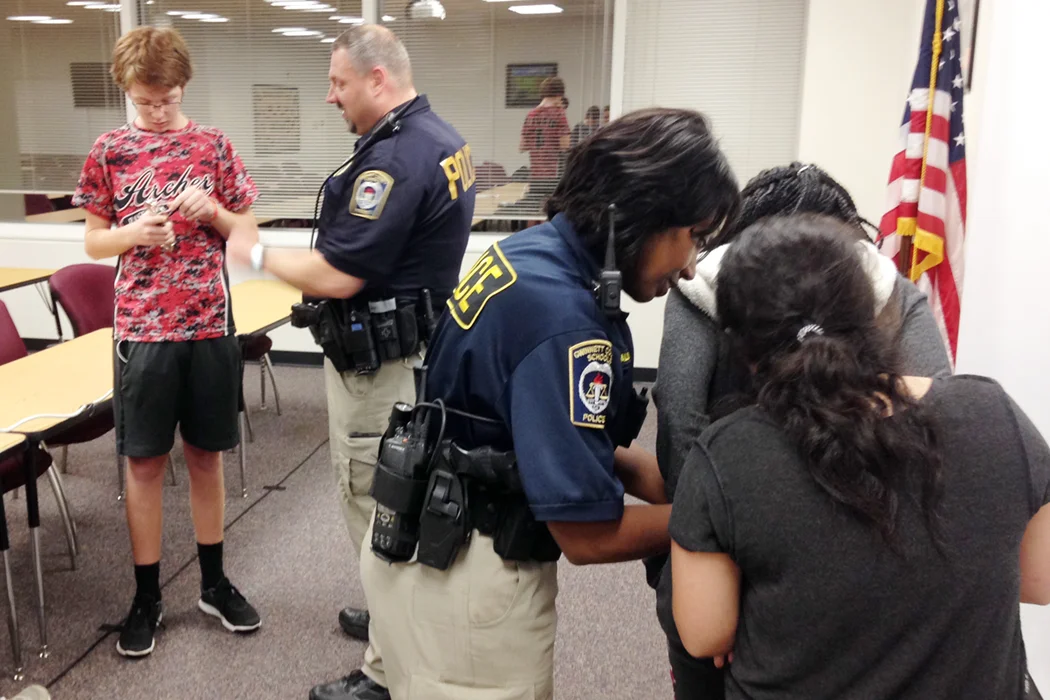 GCPS Police and Boy Scouts partner to teach students about law