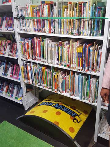 This summer, follow the bookmobile on Twitter @gcpslibraries or through the hashtag #GCPSBookMobile .