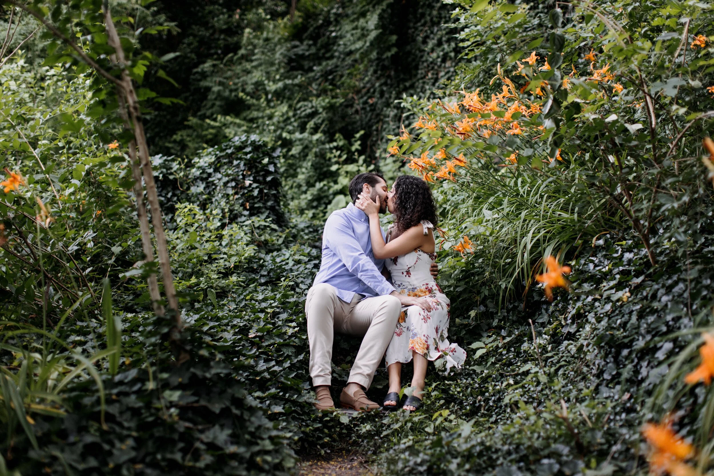 Nora + Will | Glendinning Rock Garden Engagement | Philadelphia, Pa