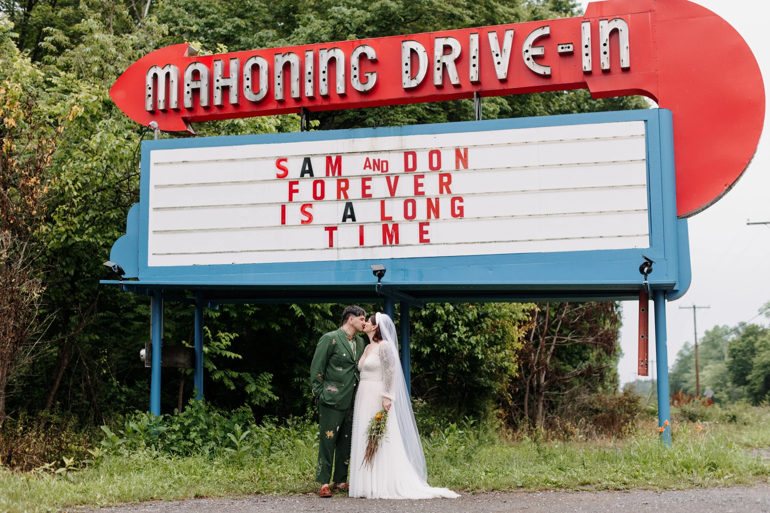 Sam + Don | Mahoning Drive-In Wedding | Lehighton, PA