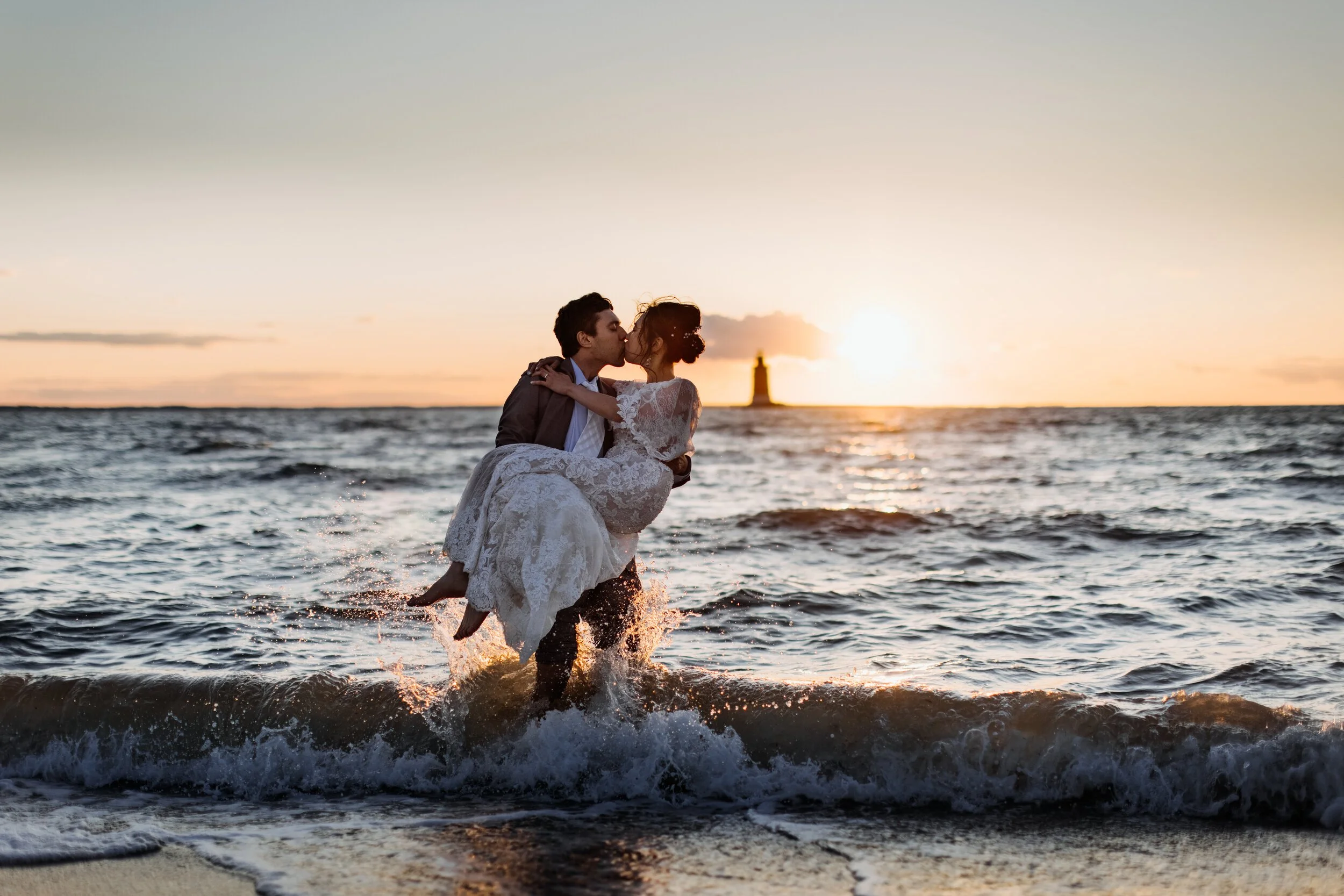 Jingwen + Bruce | Beach Elopement | Lewes, DE 