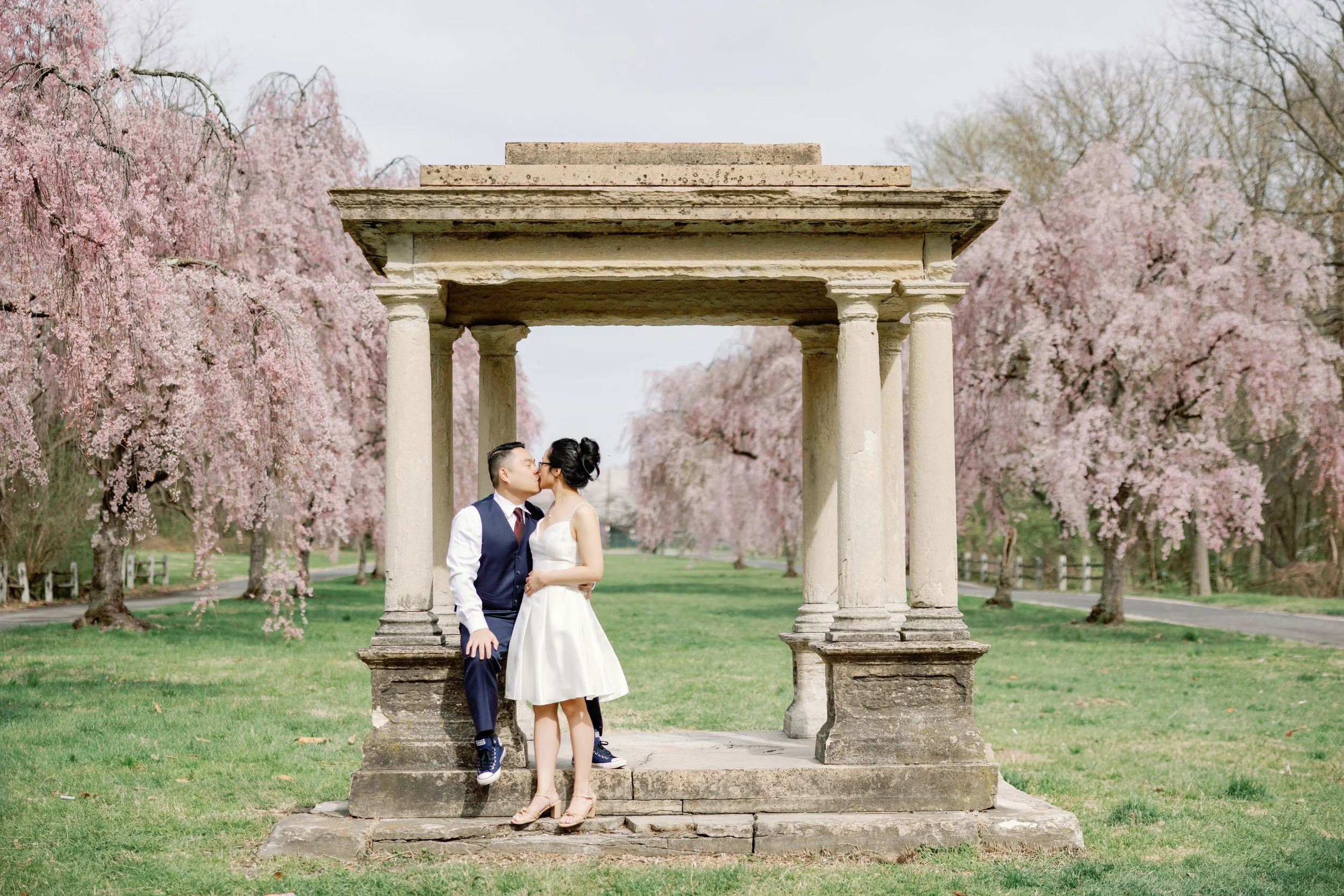 Vicki + Aaron | Cherry Blossoms Engagement Session | Fairmount Park, Phila