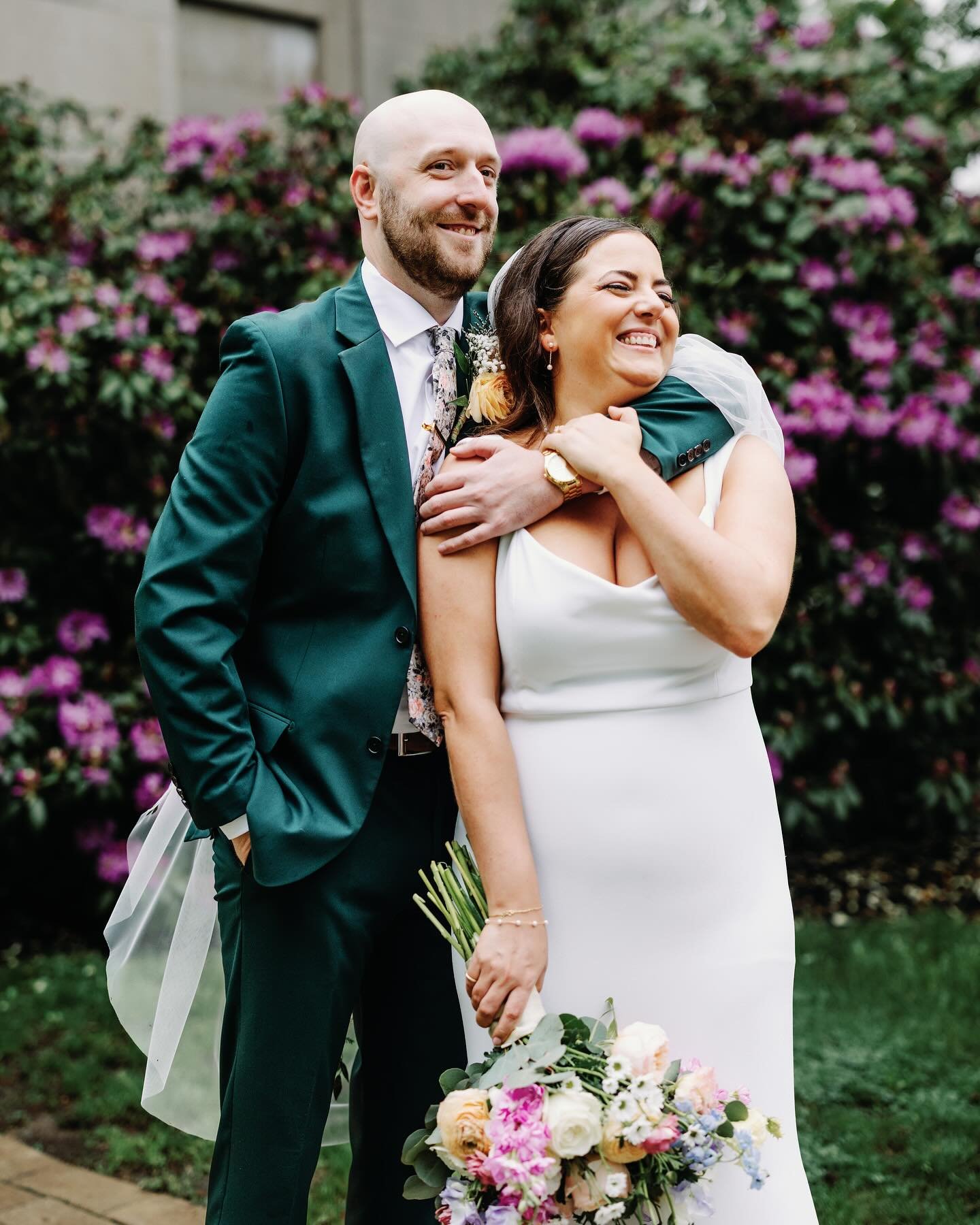 Rain couldn&rsquo;t hold back the smiles on Meredith + Matt&rsquo;s wedding day. We loved photographing these two and their family and friends. The colors were popping and the champagne flowing. Congrats to Meredith and Matt on their wedding! Thanks 