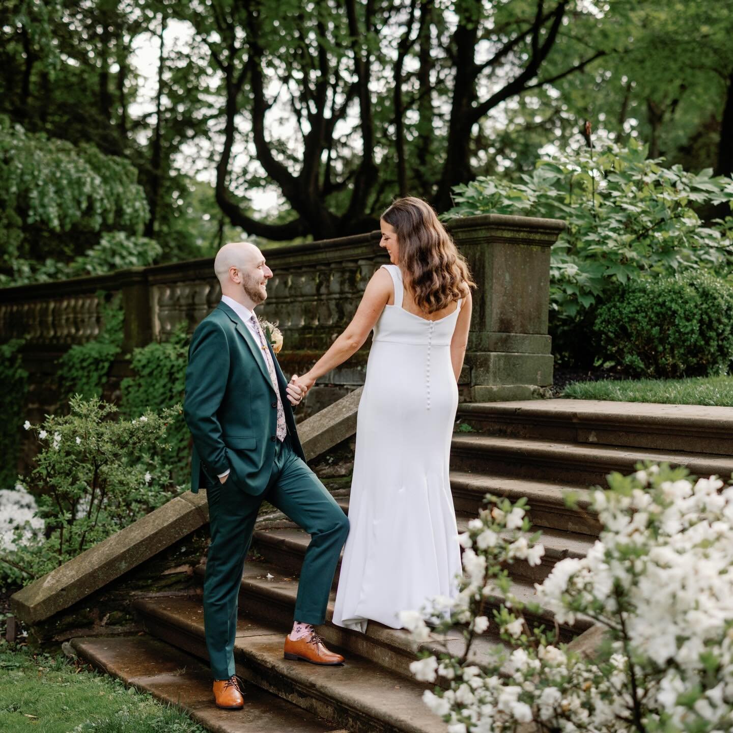 Happy 1st Anniversary to Meredith and Matt! We love reliving this beautiful sun-kissed day post rainfall. Wishing you the best!