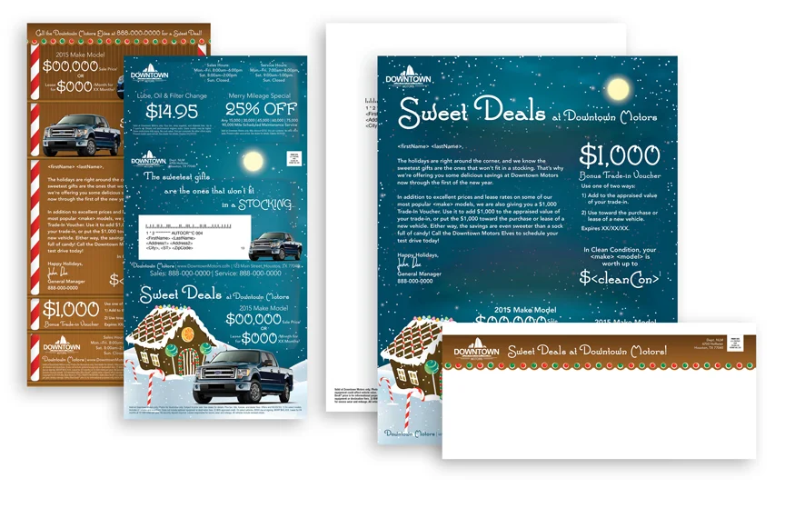 "Sweet Christmas" Direct Mail Template Design