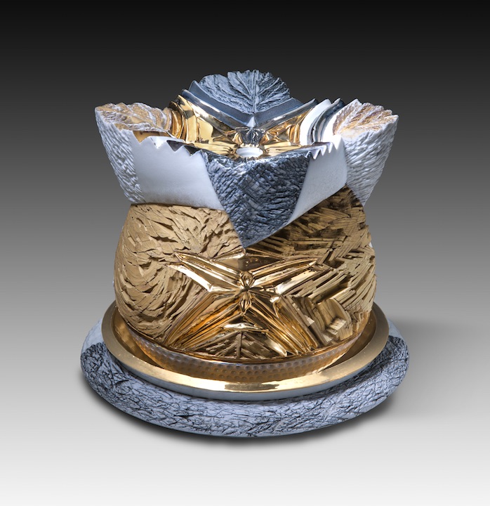  Vessel JJJ, Hungarian Porcelain, 2010, 8.5" x 8" x 8" 