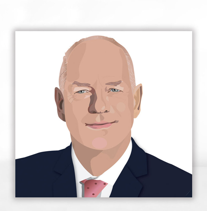 Illustration of Andrew Witty, Optum CEO