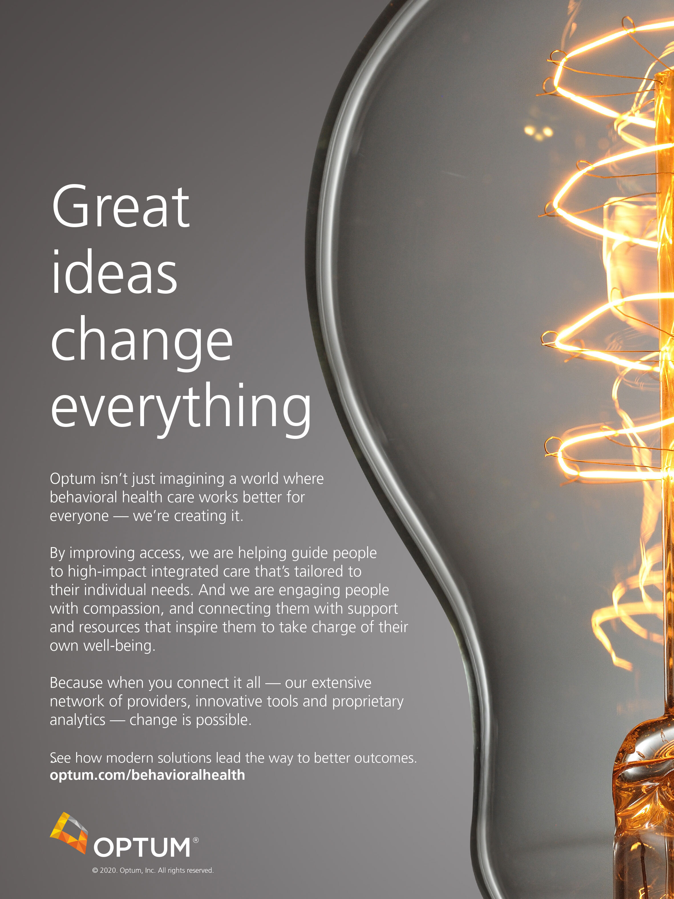Optum Behavioral Health Ad for Fortune Magazine