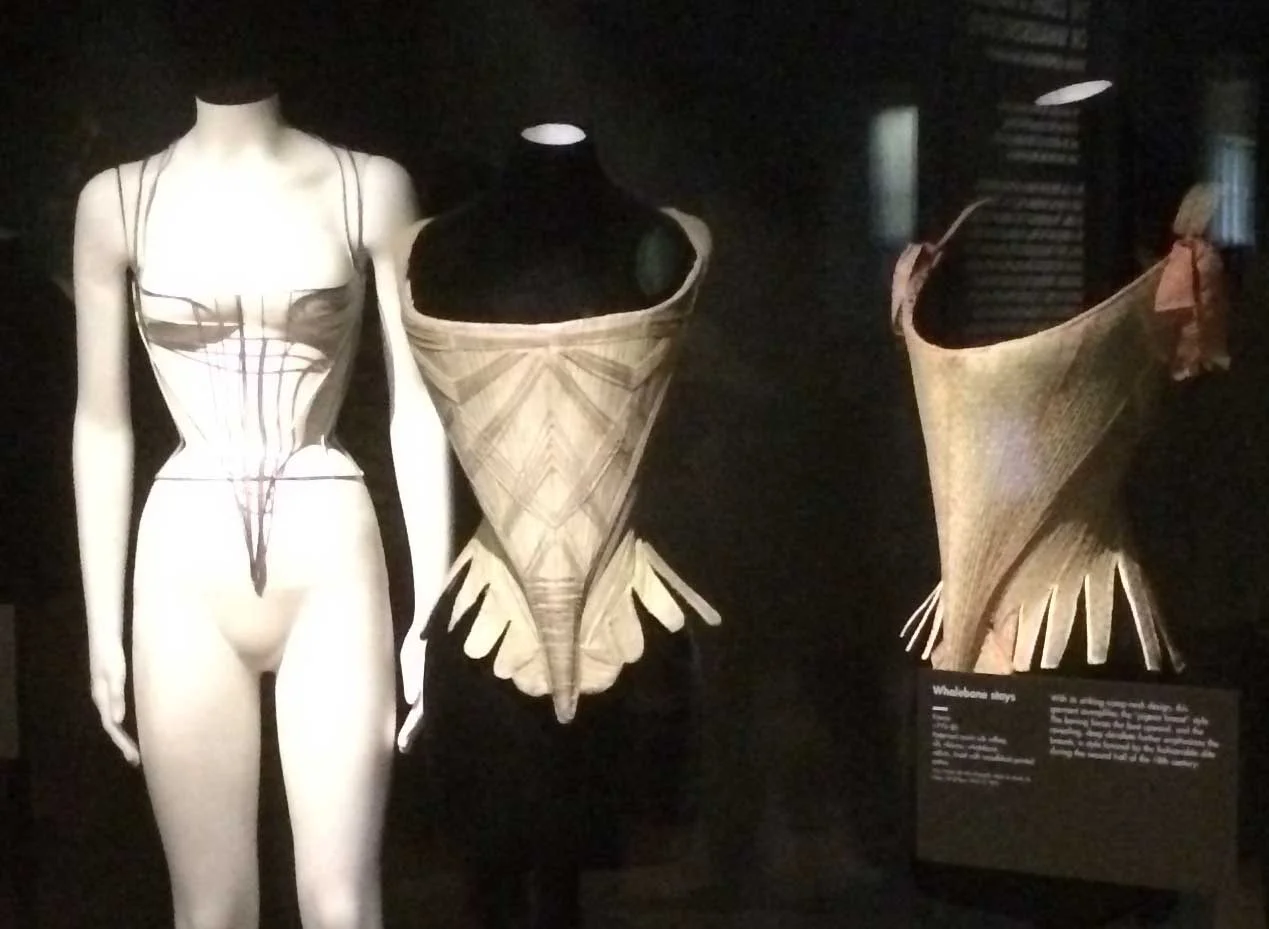 Photo by Anne Sanger, taken at the Bard Graduate Center's Fashioning the Body exhibit.