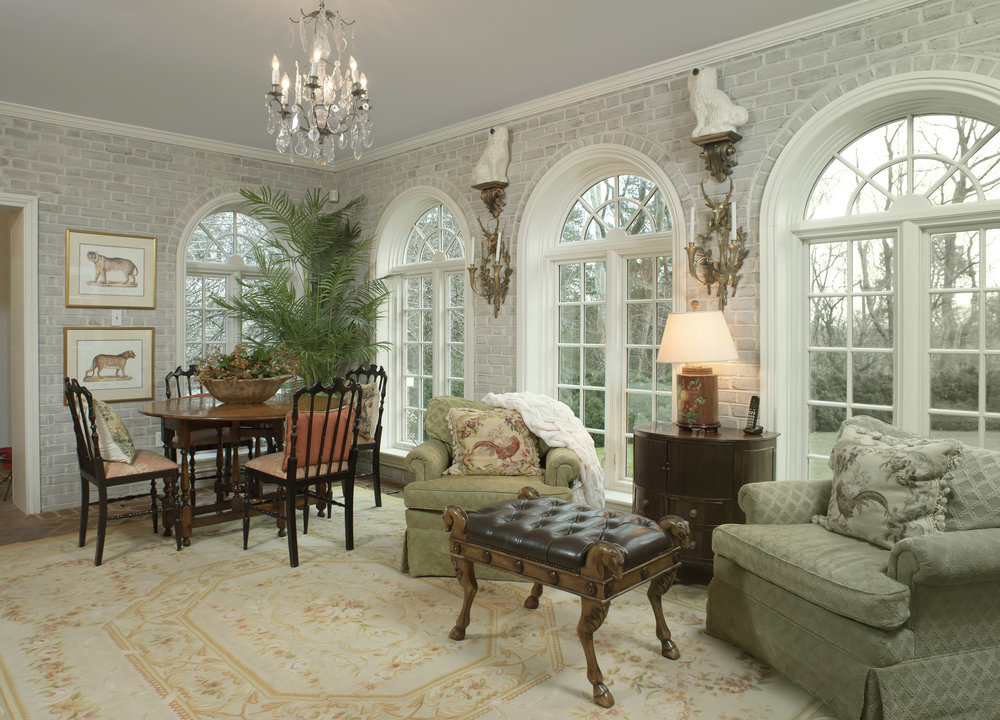 The sunroom that is classic in design.